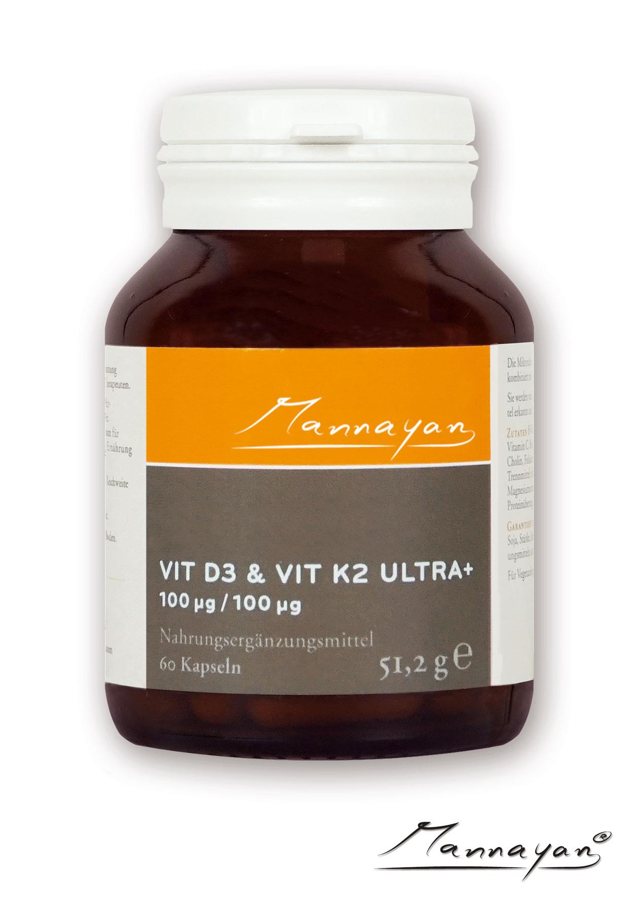 Vitamin D3 & K2 Ultra+ von Mannayan