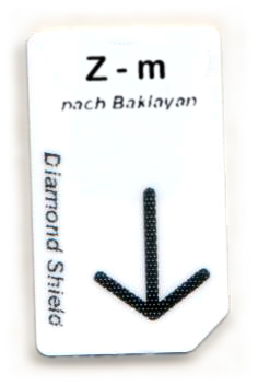 Karta czipowa  Z-m Z - m Chipcard nach Baklayan für Diamond Shield Zapper