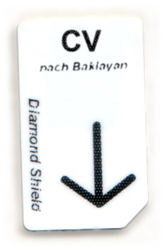 Karta czipowa CV - m CV Chipcard nach Baklayan für Diamond Shield Zapper