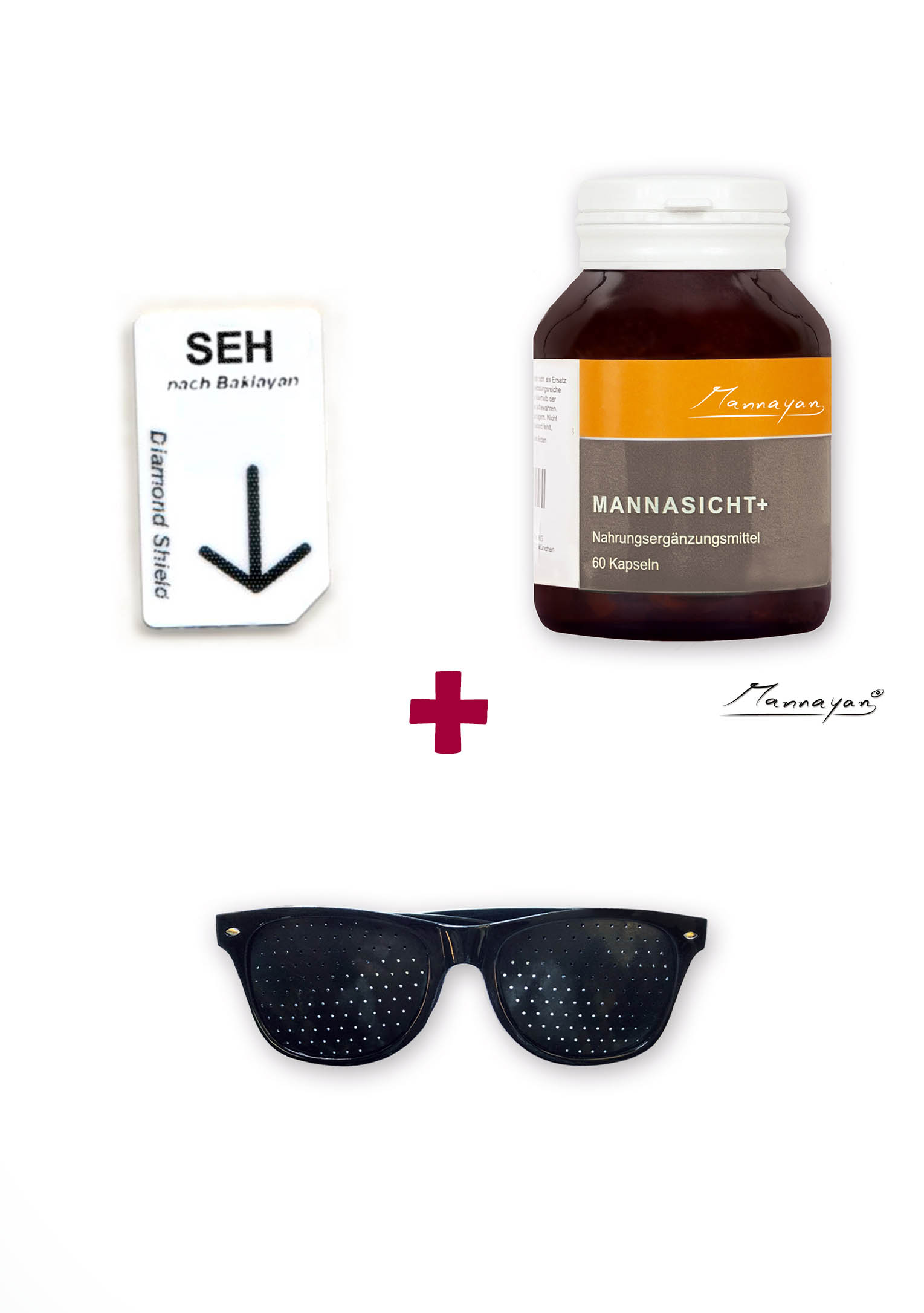 Pakiet: karta czipowa SEH & Mannayan Mannasicht+ & okulary z otworkami - Temporarily unavailable