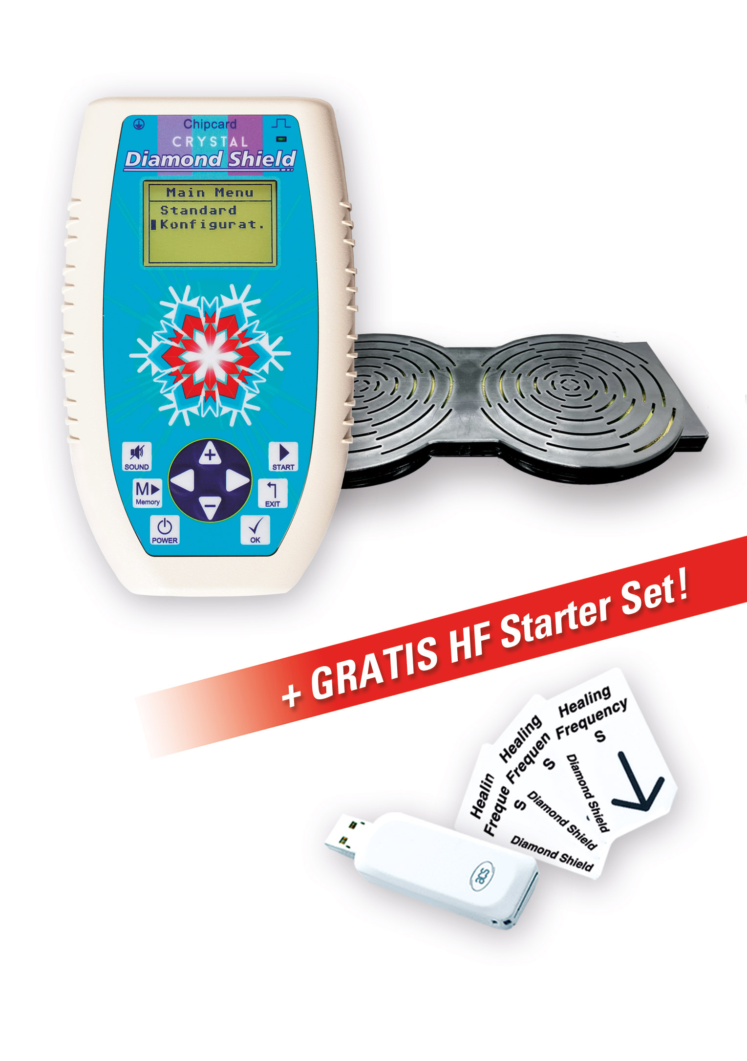 Zapper Diamond Shield Crystal + Wzmacniacz fraktalny Diamond Shield