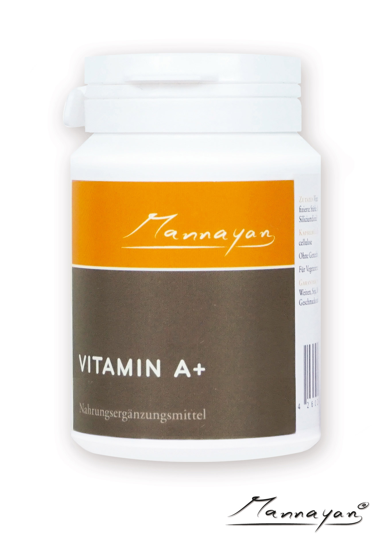 Mannayan VITAMIN A + (60 kapsułek) Vitamin A+ von Mannayan